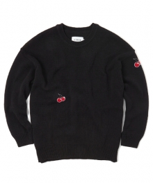 SMALL CHERRY KNIT [BLACK]