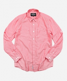 HIDDEN BUTTON SHIRT 002 _ RED