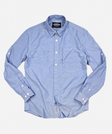 HIDDEN BUTTON SHIRT 002 _ BLUE