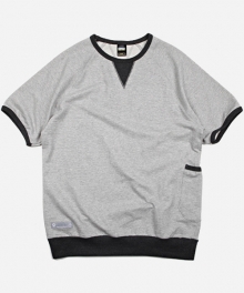 HALF SLEEVE SWEATSHIRT _ GRAY