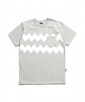 Zig Zag Wave Pocket-T Grey