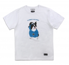 [코드아이엠] FRENCH DOG HALF TEE - BLUE