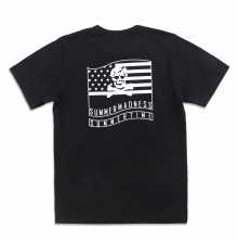 [코드아이엠] SKULL A.FLAG HALF TEE - BLACK