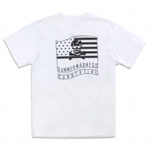 [코드아이엠] SKULL A.FLAG HALF TEE - WHITE