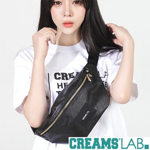 크림스랩(CREAMS LAB) 웨이스트백 VER3 레더/블랙 (WAIST BAG VER3 LEATHER/BLACK) - 34,000 | 무신사 스토어