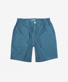 Short Linen Pants Blue Green