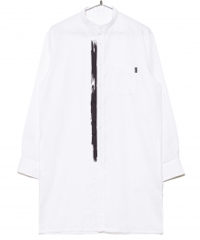 Vertical Paint Long Linen Shirt