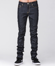 Nonwashed denim pants - indigo slim Tappered