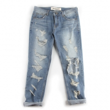 UTD 08 bright destroyed denim pants_blue