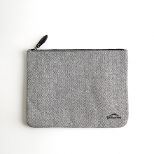 HERRINGBONE CLUTCH BAG - YS2019GR /GRAY