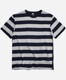 5X5 BORDER TEE _ NAVY