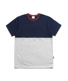 Color Divide T-Shirts Navy / Grey