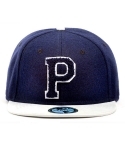 프리미어 피츠(PREMIER FITS) 바시티 블루 P 로고 화이트 브림 스냅백 Varsity Blue P Logo White Brim Snapback
