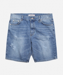 WASHED DENIM SHORT _ L.BLUE