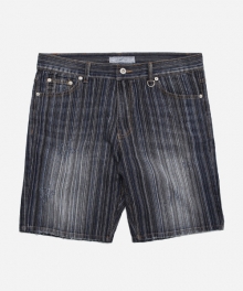 WASHED DENIM SHORT _ STRIPE