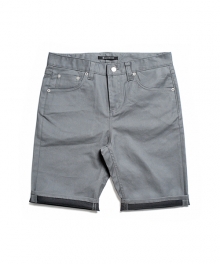 Trench Waxed Shorts Grey