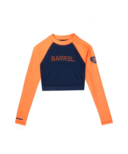 배럴(BARREL) OG Crop Rashguard NAVY-PEACH - 52,000 | 무신사 스토어