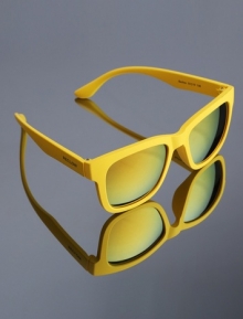 RECLOW neon mirror sunglasses yellow