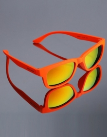 RECLOW neon mirror sunglassses orange