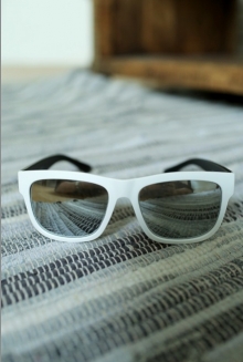 RECLOW Silver mirror sunglasses white&black