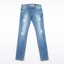 [콰이트]light blue destroyed denim pants / skinny