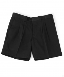 [콰이트]PIN TUCK SHORTS / BLACK