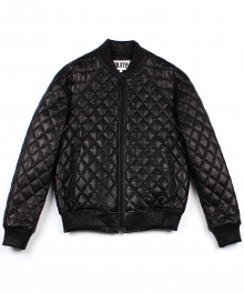 [콰이트]LAMB LEATHER QUILTED BOMBER JACKET