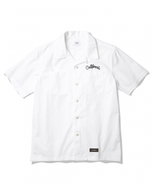 Cali 1960 Open Collar Shirt White
