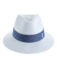 varzar logo stud premium panama hat white