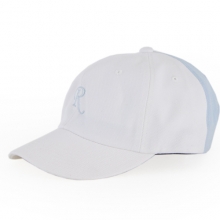 R WHITE DENIM CAP