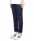 BT26 STRIPE BANDING SLACKS (NAVY)