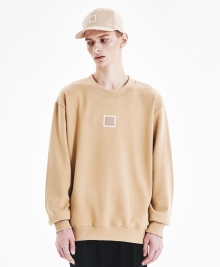 [15FW] BOX POINT SWEATSHIRT (BEIGE) [어널로이드 박스 로고 맨투맨]