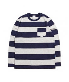 Stripe Long Sleeve T Navy / Grey