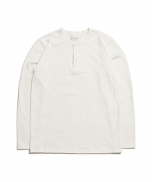 Henry Neck Long Sleeve-T Ivory