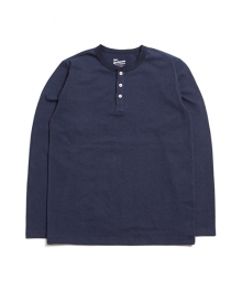 Henry Neck Long Sleeve-T Navy