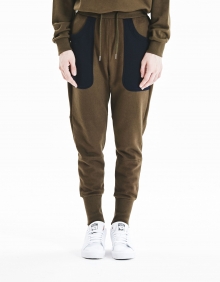 [15FW] UNALLOYED TWO-TONE SWEATPANTS (KHAKI)