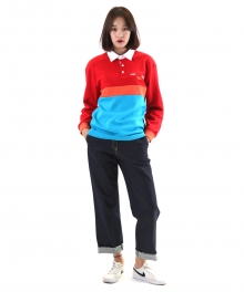 COLLAR T-SHIRTS RED(WOMEN)