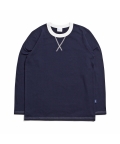 Color Neck Long Sleeve-T Navy / White