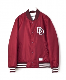 LOFI Nylon BD Stadium Jacket (WINE)