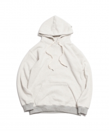 Color Rib Hoody Oat Beige