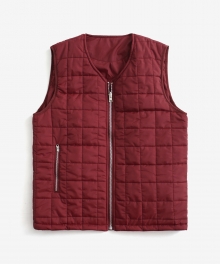 Reversible Quilting Inner Vest Burgundy