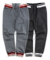 UTT-FJ03 delicate gloss denim jogger pants[black / grey(UNISEX)]