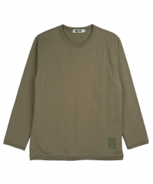 [콰이트] Ribbed Crew Neck T (Khaki)