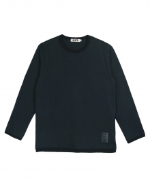 [콰이트] Ribbed Crew Neck T (Navy)