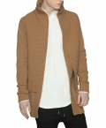 WHOLE GARMENT DOUBLE KNIT COAT - CAMEL