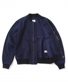 Peach Twill Blouson Navy