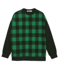 [콰이트] Wool Check Sweatshirt (GREEN)