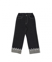 String black denim pants