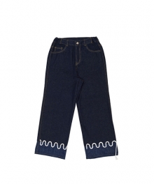 String denim pants