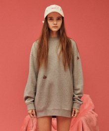 SMALL CHERRY CREWNECK [GRAY]